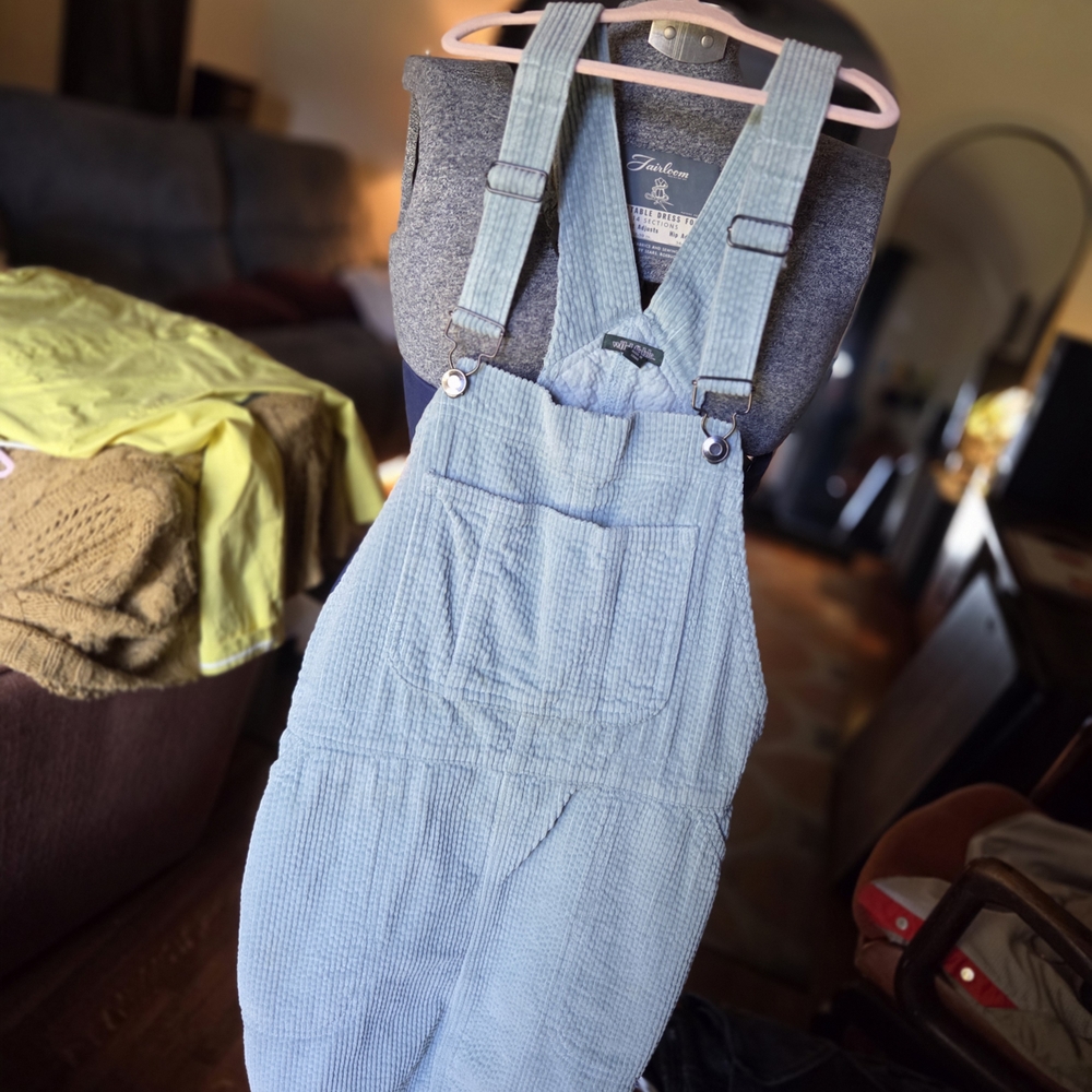 wild fable pale blue corduroy overalls